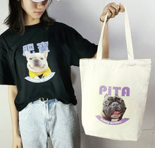 画像をギャラリービューアに読み込む, 片面印刷♪名入れペット写真による作成トートバッグ♪ お散歩バッグ♪おしゃれバッグ