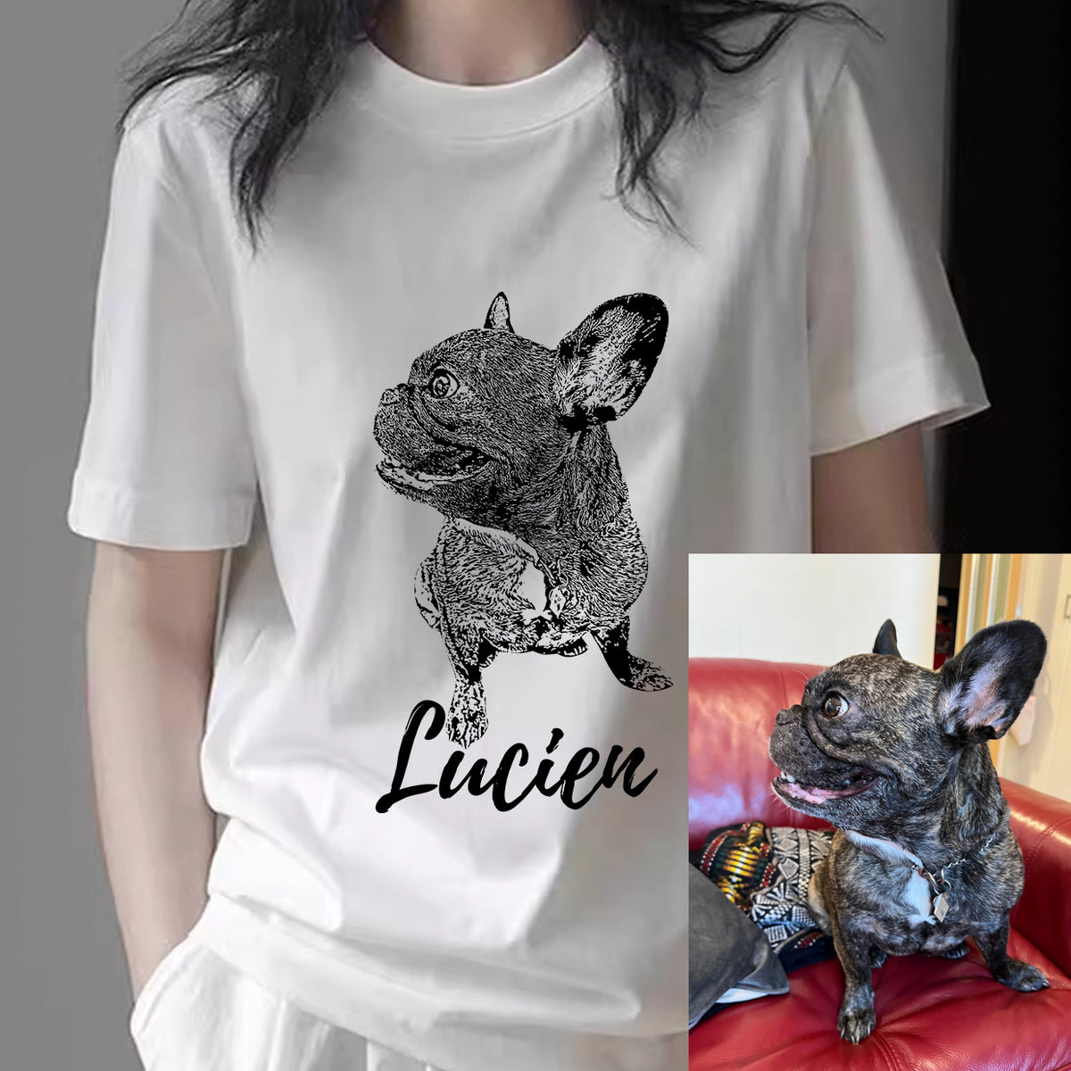 愛犬・愛猫ペット・うちの子の写真オーダーメイドＴシャツ05 – Babe Gift Box