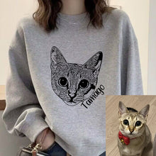 画像をギャラリービューアに読み込む, 印絵♡愛犬・愛猫ペット・うちの子の写真オーダーメイドトレーナー 長袖-02