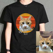 画像をギャラリービューアに読み込む, 【日没】お好きなペットのお写真で "うちの子" Tシャツ │犬 猫 人