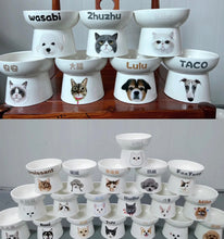 画像をギャラリービューアに読み込む, オリジナル似顔絵と名前が入る ✨ペットフードボウル 食器