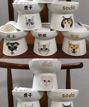 画像をギャラリービューアに読み込む, オリジナル似顔絵と名前が入る ✨ペットフードボウル 食器