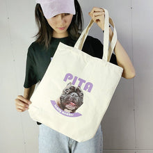 画像をギャラリービューアに読み込む, 片面印刷♪名入れペット写真による作成トートバッグ♪ お散歩バッグ♪おしゃれバッグ