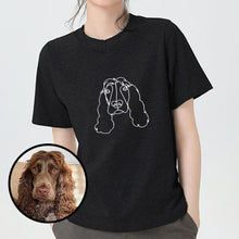画像をギャラリービューアに読み込む, 刺繍ペット輪郭カスタマイズ男女兼用半袖、多色展開