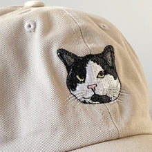 画像をギャラリービューアに読み込む, ペット写真による作る-刺繍のカスタマイズ帽子