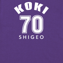 画像をギャラリービューアに読み込む, 名入り♬古希祝いTシャツ 数字01