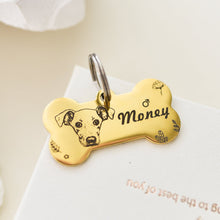 画像をギャラリービューアに読み込む, 両面印刻✨ペットの写真で作る迷子札・ネームタグ 名入れ✨骨型