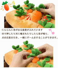 画像をギャラリービューアに読み込む, ★犬おもちゃ★ にんじん畑 人参収穫隊2代 可愛い ストレス解消 犬用噛むおもちゃ知育玩具