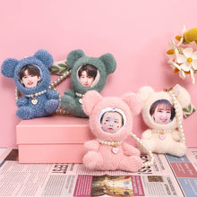 画像をギャラリービューアに読み込む, カスタマイズギフト★世界に一つだけ★写真入りキーホルダー真珠&熊