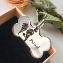 画像をギャラリービューアに読み込む, 両面印刻✨ペットの写真で作る迷子札・ネームタグ 名入れ✨骨型