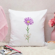 画像をギャラリービューアに読み込む, 名入れ誕生花クッション♪ オーダーメイド★ 【片面印刷】