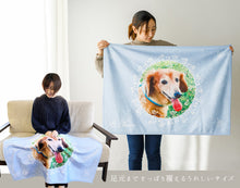 画像をギャラリービューアに読み込む, ★ペットの写真からオーダー  オリジナルブランケット ♪ 膝掛け ♪多色選択可♪暖かいふわふわ温活02