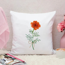 画像をギャラリービューアに読み込む, 名入れ誕生花クッション♪ オーダーメイド★ 【片面印刷】
