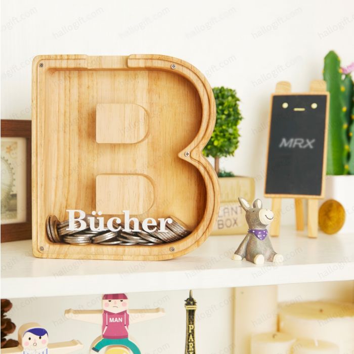 オリジナル貯金箱-オーダーメイドアルファベット – Babe Gift Box