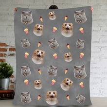 画像をギャラリービューアに読み込む, ★ペットの写真からオーダー  オリジナルブランケット ♪ アクセサリー パターンデザイン