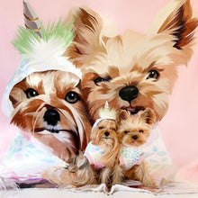 画像をギャラリービューアに読み込む, ❥全身絵❥  ★ペットの写真からオーダー ブランケット ♪ ★ 犬•猫•ウサギ•小動物