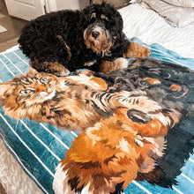 画像をギャラリービューアに読み込む, ❥全身絵❥  ★ペットの写真からオーダー ブランケット ♪ ★ 犬•猫•ウサギ•小動物