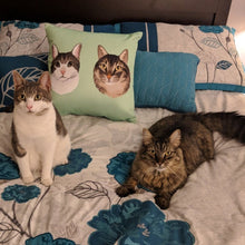画像をギャラリービューアに読み込む, ペットの似顔絵クッション♪ オーダーメイド★ 犬•猫•ウサギ•小動物 【両面印刷】