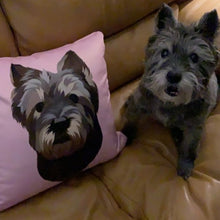 画像をギャラリービューアに読み込む, ペットの似顔絵クッション♪ オーダーメイド★ 犬•猫•ウサギ•小動物 【両面印刷】