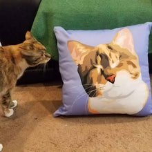 画像をギャラリービューアに読み込む, ペットの似顔絵クッション♪ オーダーメイド★ 犬•猫•ウサギ•小動物 【両面印刷】