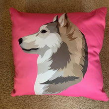 画像をギャラリービューアに読み込む, ペットの似顔絵クッション♪ オーダーメイド★ 犬•猫•ウサギ•小動物 【両面印刷】