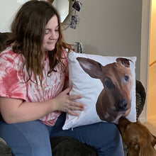 画像をギャラリービューアに読み込む, ペットの似顔絵クッション♪ オーダーメイド★ 犬•猫•ウサギ•小動物 【両面印刷】