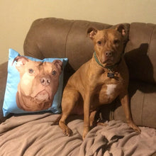 画像をギャラリービューアに読み込む, ペットの似顔絵クッション♪ オーダーメイド★ 犬•猫•ウサギ•小動物 【両面印刷】