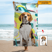 画像をギャラリービューアに読み込む, ★ペットの写真からオーダー ビーチタオル ♪ 70×140cm