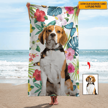 画像をギャラリービューアに読み込む, ★ペットの写真からオーダー ビーチタオル ♪ 70×140cm