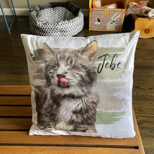 画像をギャラリービューアに読み込む, ペットの似顔絵クッション♪ オーダーメイド★ 犬•猫•ウサギ•小動物 【片面印刷】