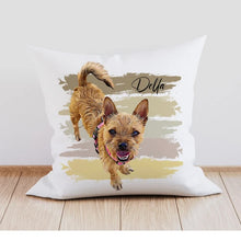 画像をギャラリービューアに読み込む, ペットの似顔絵クッション♪ オーダーメイド★ 犬•猫•ウサギ•小動物 【片面印刷】
