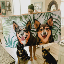 画像をギャラリービューアに読み込む, カスタム ❥全身絵❥  ★ペットの写真からオーダー ビーチタオル ♪ ★ 犬•猫•ウサギ•小動物