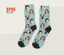 画像をギャラリービューアに読み込む, ★ペットの写真からオーダー  オリジナル靴下 ♪ 多色選択可♪暖かいふわふわ温活04