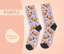 画像をギャラリービューアに読み込む, ★ペットの写真からオーダー  オリジナル靴下 ♪ 多色選択可♪暖かいふわふわ温活05