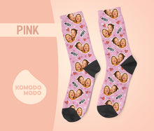 画像をギャラリービューアに読み込む, ★ペットの写真からオーダー  オリジナル靴下 ♪ 多色選択可♪暖かいふわふわ温活05