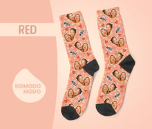 画像をギャラリービューアに読み込む, ★ペットの写真からオーダー  オリジナル靴下 ♪ 多色選択可♪暖かいふわふわ温活05