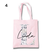 画像をギャラリービューアに読み込む, ♪名入れ花柄トートバッグ♪ お散歩バッグ♪おしゃれバッグ
