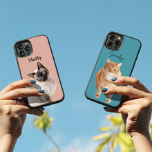 画像をギャラリービューアに読み込む, 【ネコ】【油絵】お好きな写真で作れるユニークなスマホケース iPhone/Samsung/Xperia/AQUOS/Huawei/Google