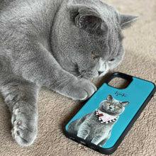 画像をギャラリービューアに読み込む, 【ネコ】【油絵】お好きな写真で作れるユニークなスマホケース iPhone/Samsung/Xperia/AQUOS/Huawei/Google