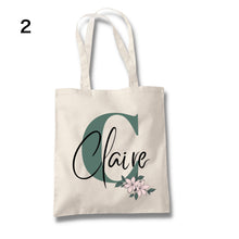 画像をギャラリービューアに読み込む, ♪名入れ花柄トートバッグ♪ お散歩バッグ♪おしゃれバッグ02