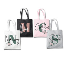 画像をギャラリービューアに読み込む, ♪名入れ花柄トートバッグ♪ お散歩バッグ♪おしゃれバッグ02