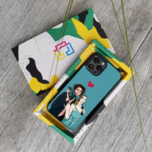 画像をギャラリービューアに読み込む, 【家族】【油絵】お好きな写真で作れるユニークなスマホケース iPhone/Samsung/Xperia/AQUOS/Huawei/Google