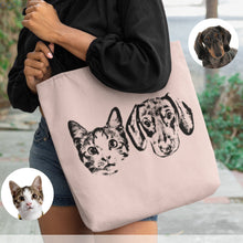 画像をギャラリービューアに読み込む, ♪名入れペット写真による作成トートバッグ♪ お散歩バッグ♪おしゃれバッグ