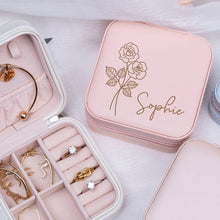 画像をギャラリービューアに読み込む, 名入れ誕生花 アクセサリー収納ボックス♬おしゃれ02