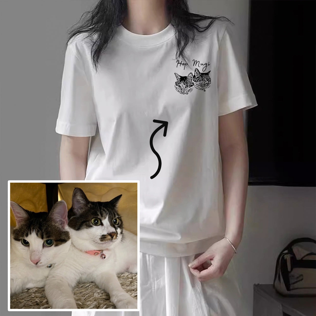 愛犬・愛猫ペット・うちの子の写真オーダーメイドＴシャツ