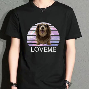 【虹】お好きなペットのお写真で "うちの子" Tシャツ │犬 猫 人