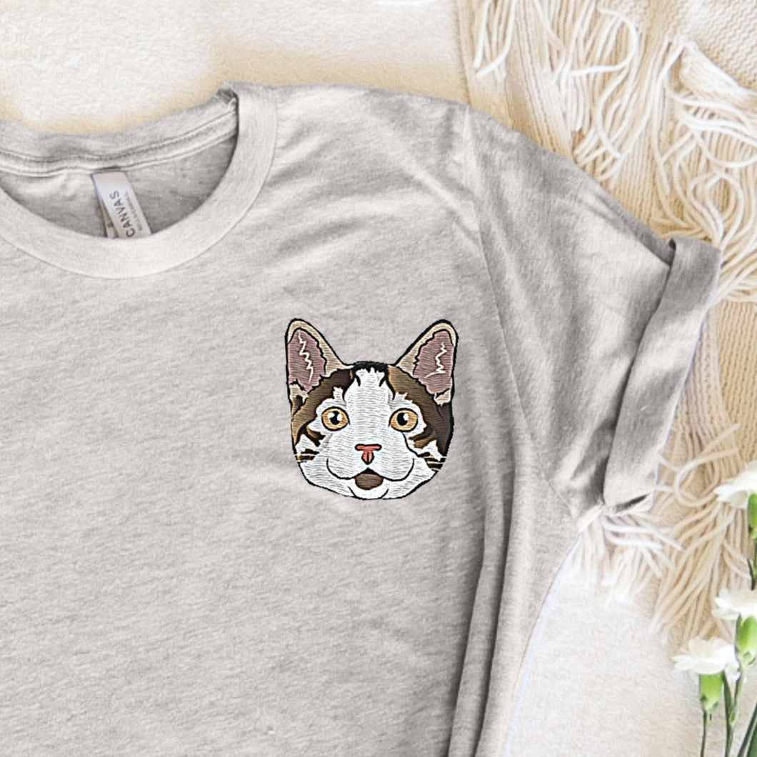 刺繍の愛犬・愛猫ペット・うちの子の写真オーダーメイドＴシャツ – Babe Gift Box