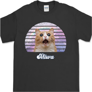 【虹】お好きなペットのお写真で "うちの子" Tシャツ │犬 猫 人