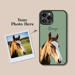 【馬】【油絵】お好きな写真で作れるユニークなスマホケース iPhone/Samsung/Xperia/AQUOS/Huawei/Google